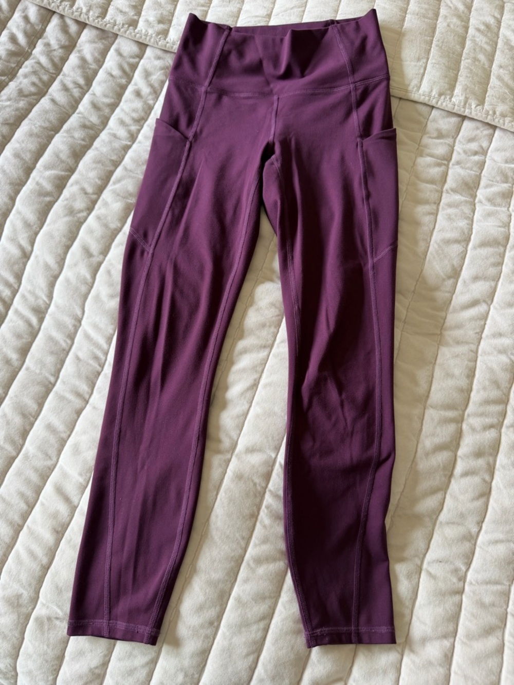 Fabletics PureLuxe High-Rise Leggings Purple Pocket Ankle Size XS